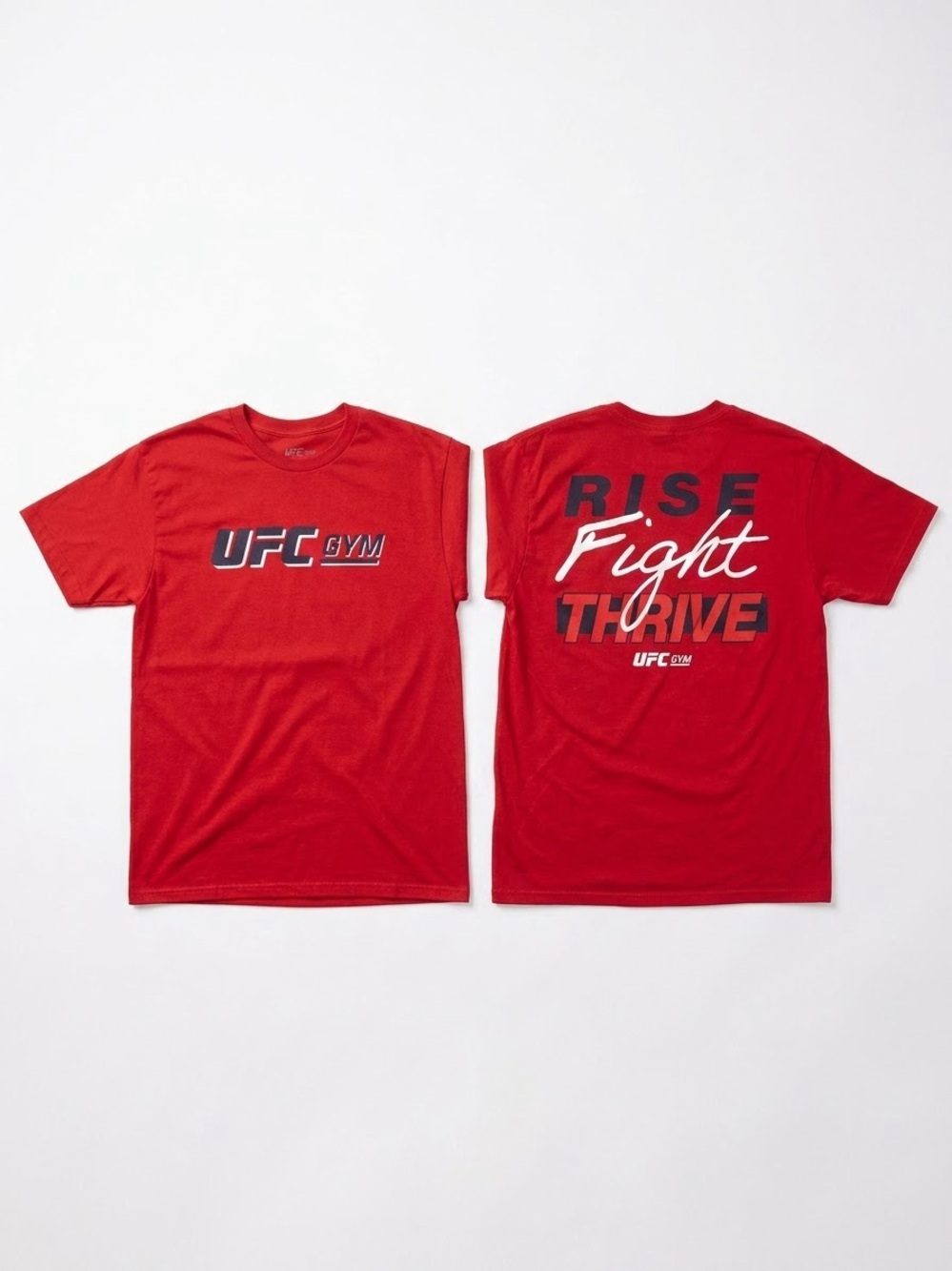 Official Red UFC Gym Graphic T-Shirt - "Rise Fight” Thrive size M one shirt